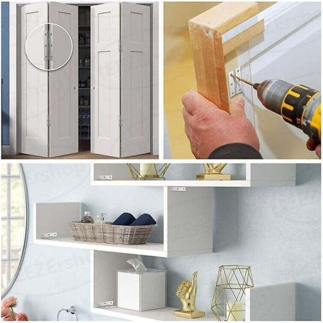 24 Pièces Charnières Inoxydables pour Portes Placard DIY Meubles Armoire Boîte à Bijoux (1/3)