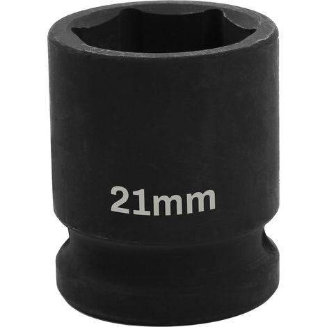 Clé à douille hexagonale de 21 mm, entraînement 1/2" – Douille à percussion en chrome-molybdène avec surface durable, pour changement de roue (1/5)