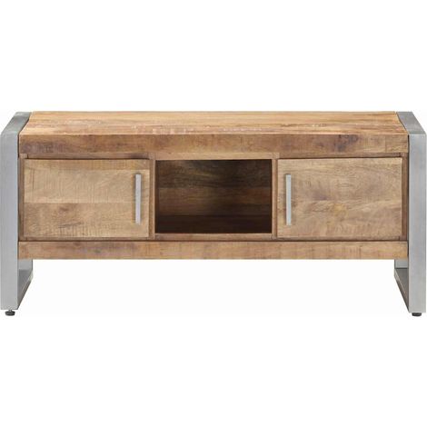 Maison Exclusive - Tavolino da Salotto 95x50x40 cm in Legno di Mango Grezzo (1/5)