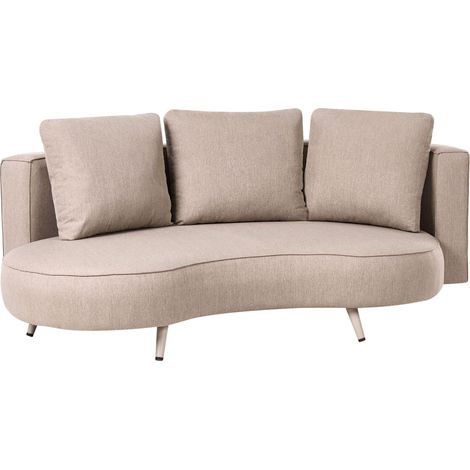 Garden Sofa 3 Seater PARORI Right Hand Beige (1/5)
