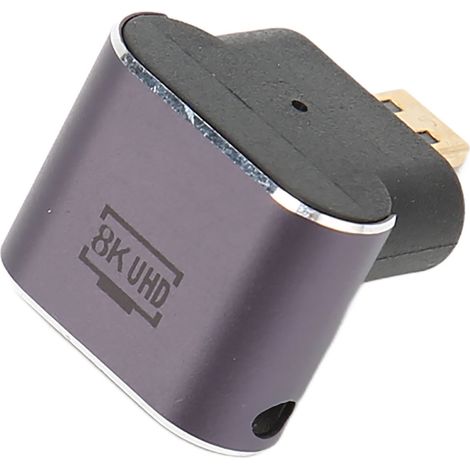 Adaptateur HD femelle vers Micro HD en alliage d'aluminium, Plug and Play, compatible 8K, convertisseur Micro HD vers HD pour ordinateur portable et de bureau (1/5)