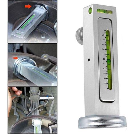 Jauge de nivellement magnétique 4 roues, mesure super absorption carrossage castor, outil d'alignement haute précision (1/5)