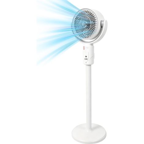 Ventilateur Sur Pied Pour Chambre Silencieux Réglable En Hauteur  Ventilateur Oscillant Rechargeable pour l'Été les Voyages en Voiture les Road Trips le Chevet le Burea (1/5)