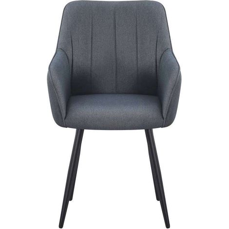 Pack de 2 sillones modelo Aria tapizado textil gris, 81cm(alto) 60cm(ancho) 61cm(largo) (1/5)