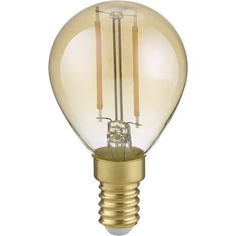 Ampoule LED globe ambrée E14 2W 2700K 225 lm décorative (1/2)