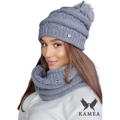 Liana - bufanda gris para mujer