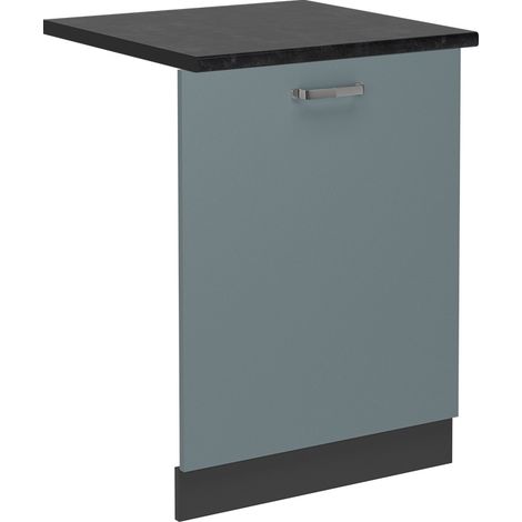 Panneau de lave-vaisselle R-Line, Bleu-gris, 60cm, PT Anthracite, Vicco