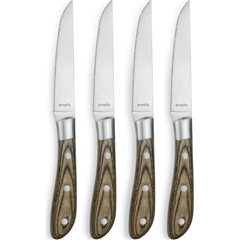 set di 4 coltelli da bistecca 11 cm - 255015MB02BR4 - Amefa