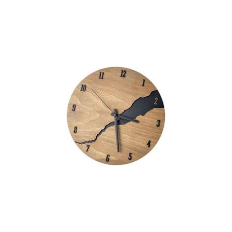 Horloge murale en bois craquelé, ronde, silencieuse, Style Vintage, grand décor pour la maison, le salon, le bureau (1/5)