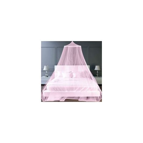 Bett-Moskitonetz, Betthimmel für Erwachsene, Mädchen, rosa Tüll, Einzelbett, faltbares Moskitonetz, Bebe-Betthimmel - Crezuo