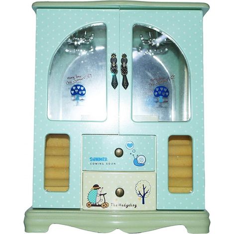 TrAdE Shop Traesio - Portagioie Forma Armadietto 3421 Scrivania Gioielli Accessori Cassetti Centrali -