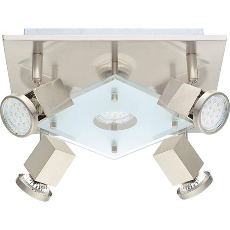 Plafonnier Acier 15W Nickel Mat