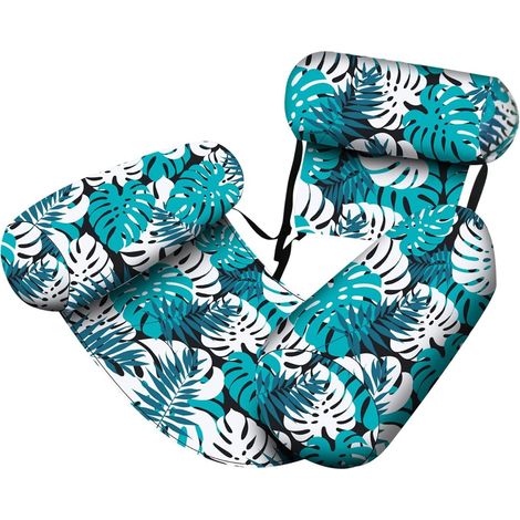 Amaca galleggiante, amaca galleggiante per piscina - Amaca galleggiante gonfiabile da spiaggia, sdraio con schienale, materassino galleggiante, giocattoli da nuoto per esterni per gite al lago e in sp (1/5)