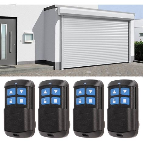 Télécommande universelle étanche pour porte de garage à enroulement électrique, 433 MHz (vendue par lot de 4), pile intégrée (réplique étanche). (1/5)