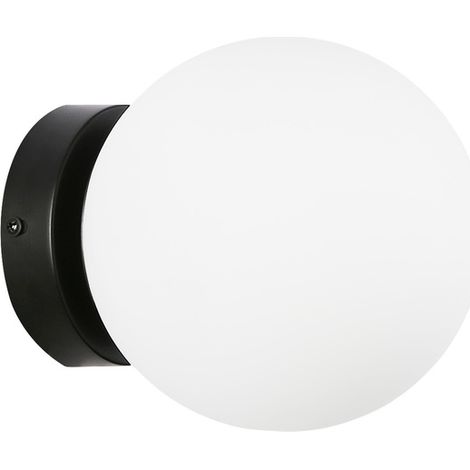 ALPINALUZ Aplique de Pared de Diseño Nórdico con Bola de Cristal "LUNAR"- Casquillo Portalámpara E27 G45 Negro (1/5)