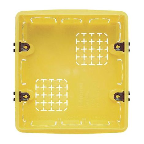 Scatola in resina da incasso quadrata per 6 moduli (3+3) serie civili 108x118x51,5mm