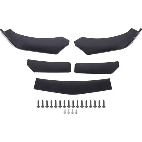 Kit de carrosserie 5 pièces pour pare-chocs avant, spoiler et séparateur, 120 cm (47,05 pouces), noir brillant, étanche, anti-rayures, réglable, de remplacement pour Mercedes Classe C et Classe E. (1/5)