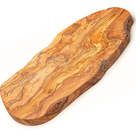 Planche en Bois d'Olivier Naturel à Découper et Servir,39 x 18 cm