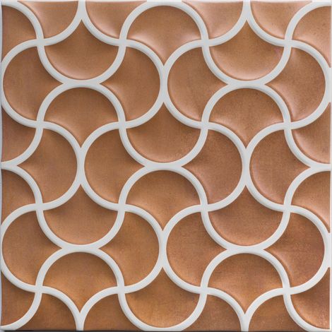 Carrelage mur ancien Ansouis relief terracotta 33x33 cm - Réflex Boutique