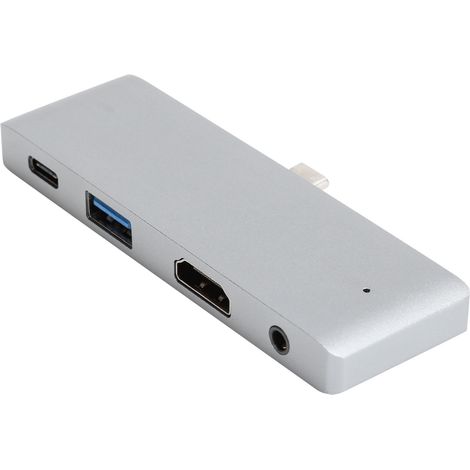 Station d'accueil 4 en 1 USB-C vers HDMI, audio 3.5 mm, USB 3.0 et port USB-C - Hub multifonction (1/5)