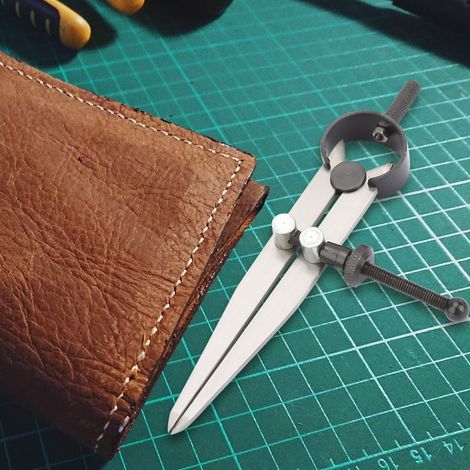 Boussole de précision en cuir 105mm pour dessin technique et loisirs créatifs (1/5)