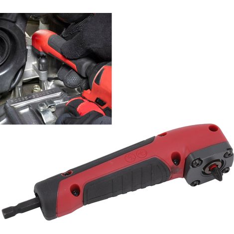 Adaptateur de Perceuse à Angle Droit 90°, Poignée Ergonomique ABS, Embout Acier Alliage Interchangeable (1/5)