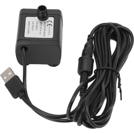 Mini Pompe à Eau DC 6‑12V pour Aquarium Fontaine avec Tête jusqu'à 200cm Facile à Installer (1/5)