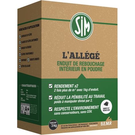 SIM - Enduit l'allégé intérieur 3kg