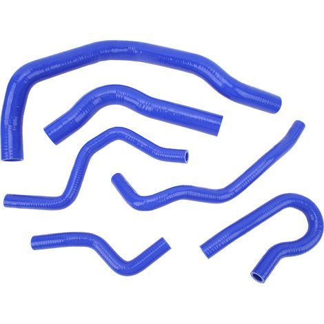 Kit de 6 durites de refroidissement en silicone pour radiateur, compatible avec Honda Civic Type R EK EG B16A B18C B20B (1992-2000), bleu. (1/5)