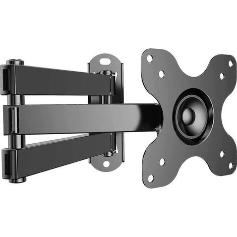 Support mural TV pivotant, inclinable et extensible, fixation murale entièrement mobile pour la plupart des téléviseurs plats et incurvés de 13 à 30 pouces, supporte jusqu'à 10 kg, VESA 100x100 mm/75x (1/5)