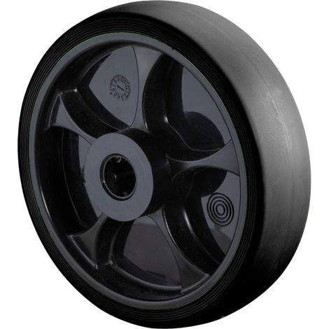 BS Rollen thermopl. Gummirad 100mm schwarz, Kunstst., RL