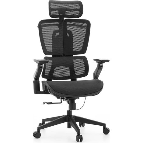 Bürostuhl / Chefsessel ERGO U2 PRO3 Sitz Netz / Rücken Netz schwarz hjh OFFICE (1/5)