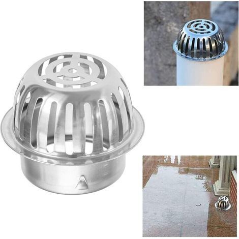 Crapaudines pour Gouttière - Protection Gouttiere Feuilles - Grille anti-feuilles en acier inoxydable pour gouttières - 100 mm - Protection contre les feuilles - Pour éviter les blocages (1/4)