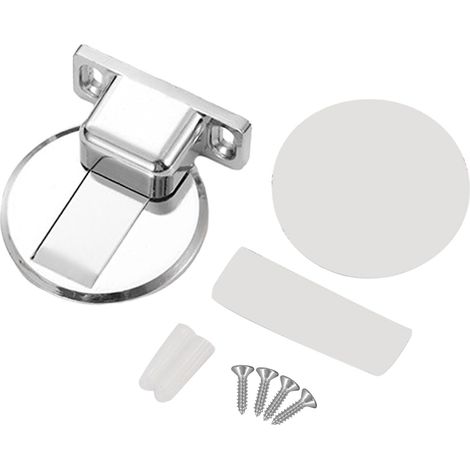 Butée de Porte au Sol en Alliage de Zinc Réglable 5.5-15 mm - Protection Murale Argent pour Porte Intérieur Extérieur (1/5)