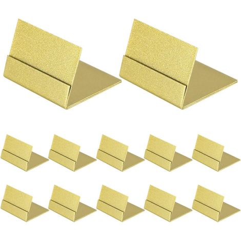 Lot de 12 Porte-cartes de Visite,Porte-cartes de Table en Fer Doré Empilables pour Mariages,Anniversaires,Fêtes (1/5)