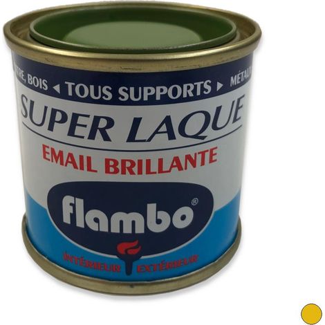 Peinture laque brillante jaune canari 50 ml – Glycérophtalique à séchage rapide – Haut pouvoir couvrant – Lavable et inaltérable – Avel (1/3)