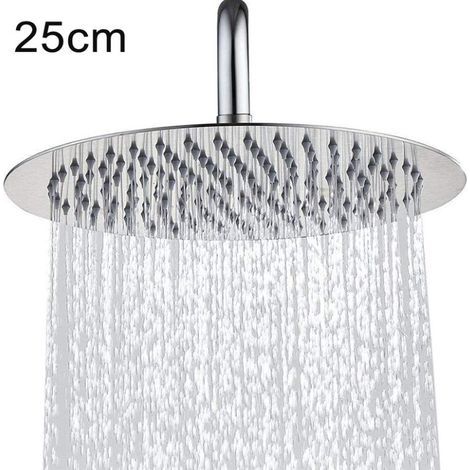 Shower Head Round Handheld Shower 10 Inch 25cm Ultra-Thin High Pressure Adjustable Rainfall Shower Head,There is only one shower head