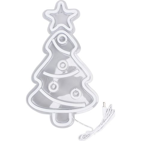 Panneau lumineux LED néon pour arbre de noël, décoration murale, Art pour chambre d'enfants, fête d'anniversaire. (1/5)