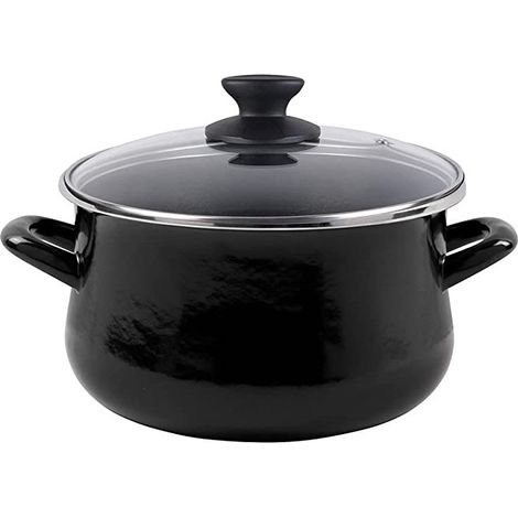 Olla black tapa vidrio 20cm