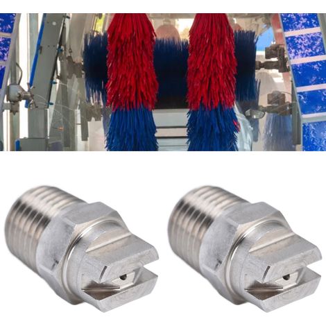 Buse de nettoyage en acier inoxydable en forme d'éventail, buse rotative haute pression en forme d'éventail pour le dépoussiérage et le refroidissement industriels, 95° (1/5)