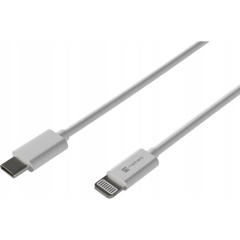 Natec USB Typ C - Apple Lightning Kabel 2 m weiß 1 Stück. (1/5)