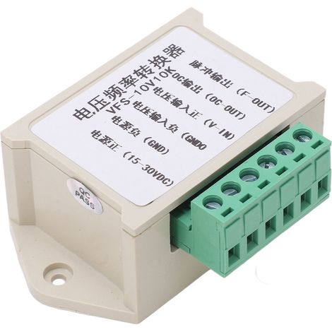 Spannungs-Frequenz-Wandlermodul, ABS-Gehäuse, Signalumwandlungsmodul, 0–10 V Eingang, 0–10 kHz Rechteckwellenausgang (1/5)