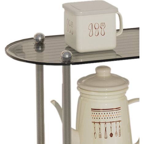 Étagère minimaliste sans cadre pour tablette, détachable, sur pied, rangement de bureau, étagère de rangement pour salle de bain/chambre, grise. (1/5)