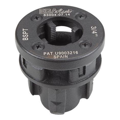 EGA Master 63004 Bussola Testa Ottagonale 3-4'' BSP Filie're per Tubi Acciaio colore Nero (1/4)
