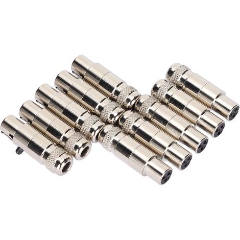 Adaptateur XLR 3 Broches Femelle vers Mâle Métallique Mini pour Microphone Câble Enceinte de Monitoring (1/5)