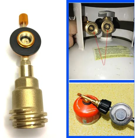 Raccord de réservoir de gaz propane en laiton et cuivre de type américain pour réchauds de camping portables (1/4)