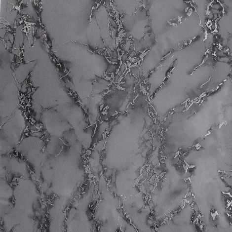 Carrara Marble Effect Wallpaper Arthouse Silver Charcoal Grey Glitter Vinyl (1/3)