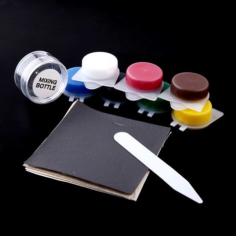 Kit de réparation cuir liquide pour siège auto, canapé, veste, cuir synthétique - répare trous, rayures, fissures et déchirures sans chaleur - outil de restauration vinyle. (1/5)