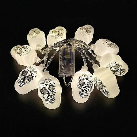 Guirlande lumineuse citrouille d'Halloween 1,5 m, 10 LED, décorations pour fête d'Halloween, intérieur et extérieur, lampe fantôme, ornement 2024Style20