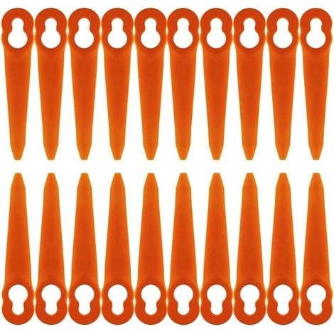 Un ensemble de 100 lames de rechange en plastique, compatibles avec les lames à brosse STIHL Polycut 2-2, Polycut 3-2 FSA 45, FSA 57, FSE 52 et SWIFT 40 V (1/4)